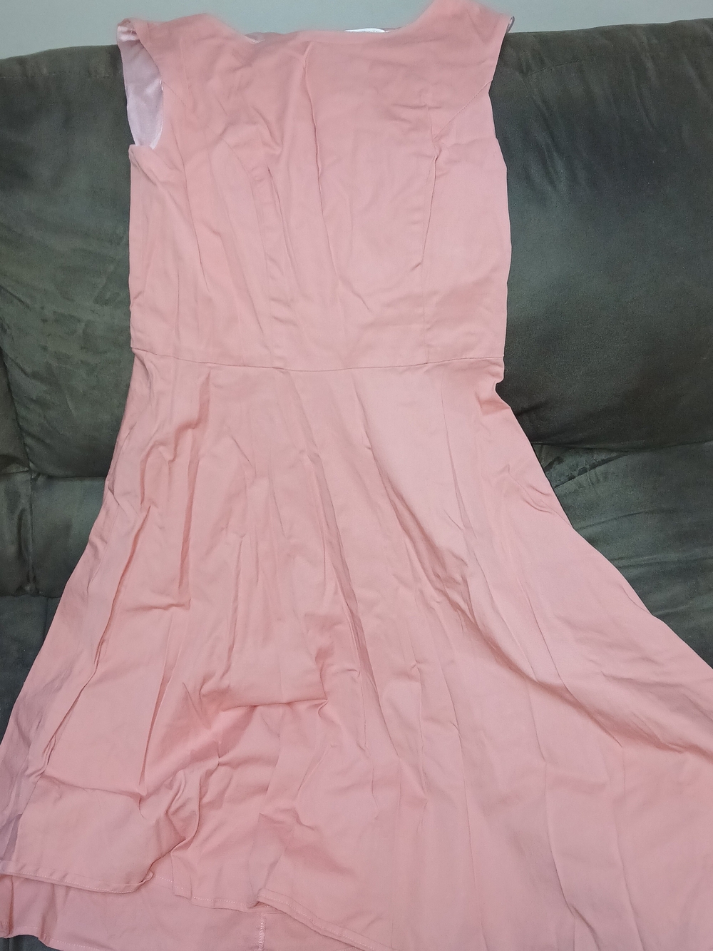 Women's Sleeveless Midi Dress in Soft Pink